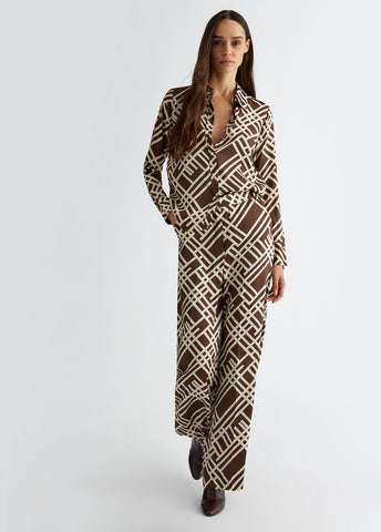 CF4177TS531N961942-brown geometric print