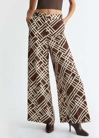 CF4186TS531N961942-brown geometric print