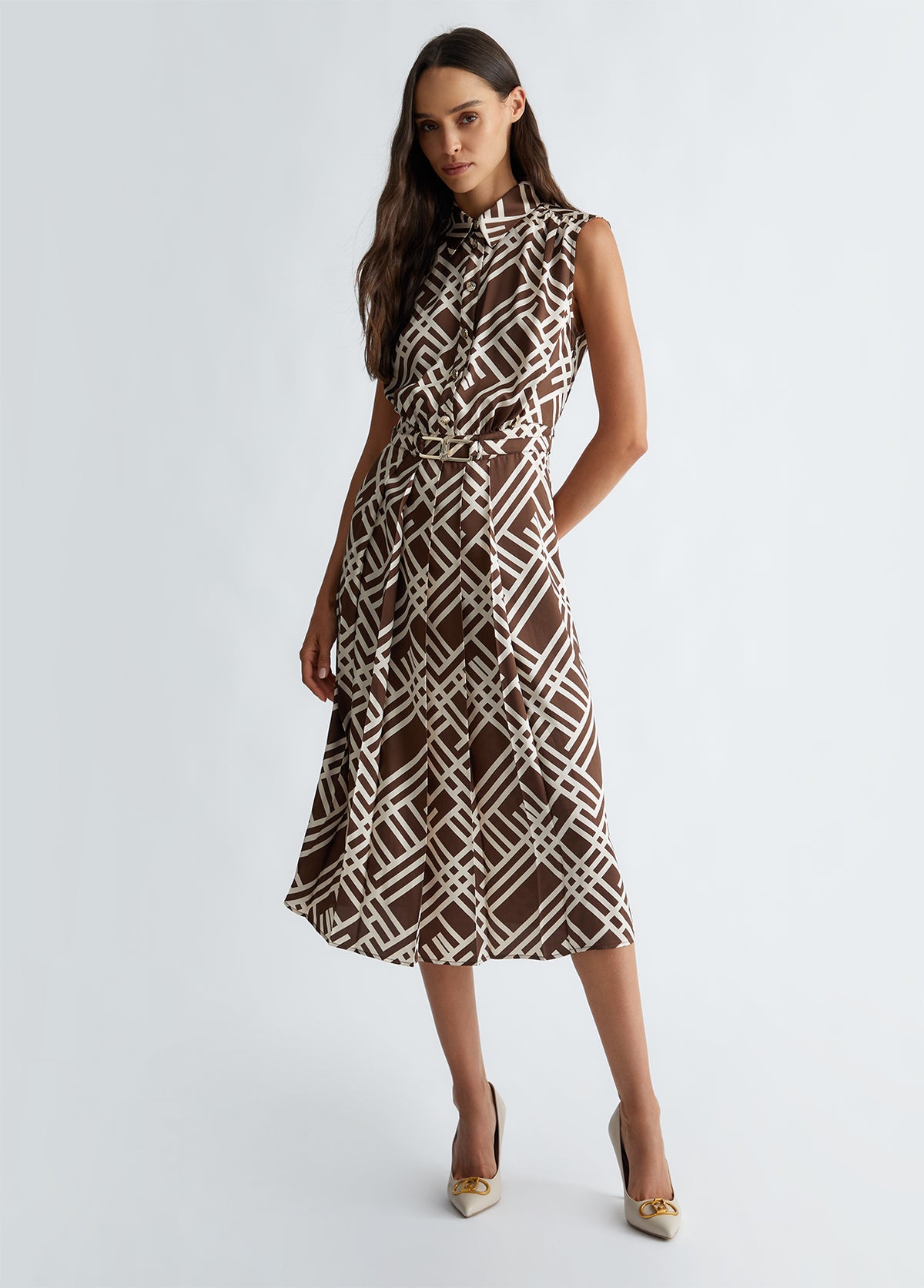 CF4493TS987N961938-brown geometric print