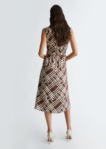 CF4493TS987N961938-brown geometric print